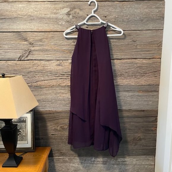 Eliza J Beaded Chiffon Halter Dress - Picture 2 of 5